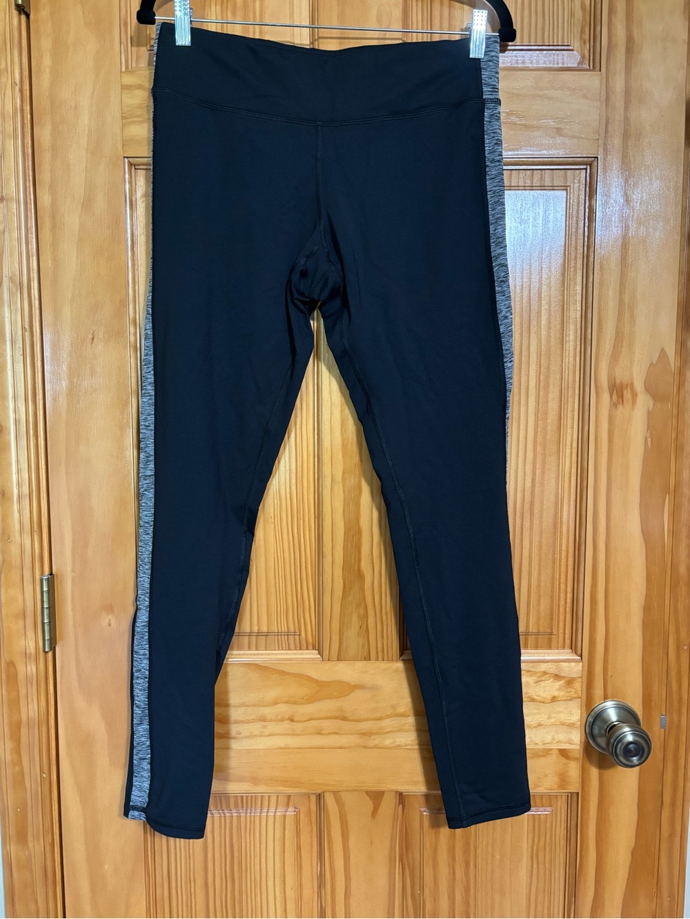 Champion Athletic Black Leggings with Gray Side Panels
